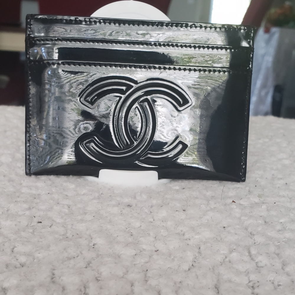 Chanel Patent Leather Camellia Card holder